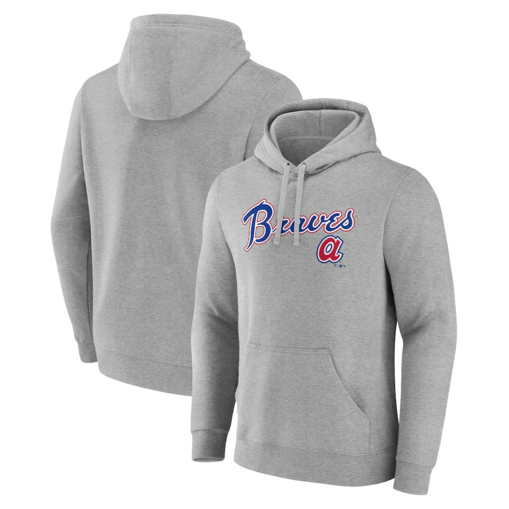 Atlanta Braves Wahconah Pullover Hoodie - Gray
