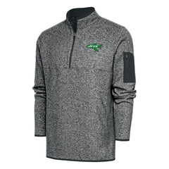 NFL New York Jets Antigua Throwback Fortune Quarter-Zip Pullover Jacket