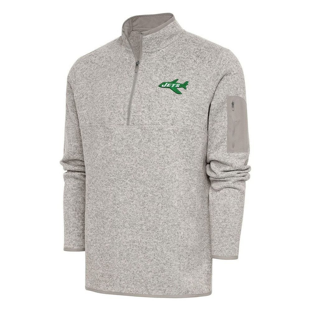 NFL New York Jets Antigua Throwback Fortune Quarter-Zip Pullover Jacket