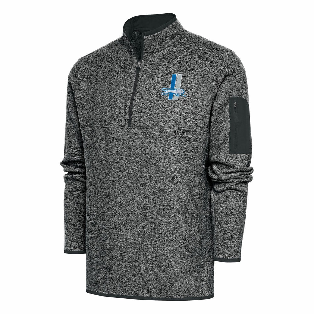 NFL Detroit Lions Antigua Throwback Fortune Quarter-Zip Pullover Jacket