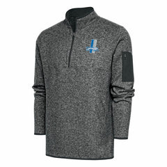 NFL Detroit Lions Antigua Throwback Fortune Quarter-Zip Pullover Jacket
