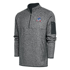 NFL New England Patriots Antigua Throwback Fortune Quarter-Zip Pullover Jacket