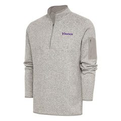 NFL Minnesota Vikings Antigua Throwback Fortune Quarter-Zip Pullover Jacket
