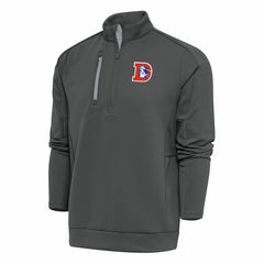 NFL Denver Broncos Antigua Team Logo Throwback Generation Quarter-Zip Pullover Top