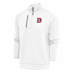 NFL Denver Broncos Antigua Team Logo Throwback Generation Quarter-Zip Pullover Top