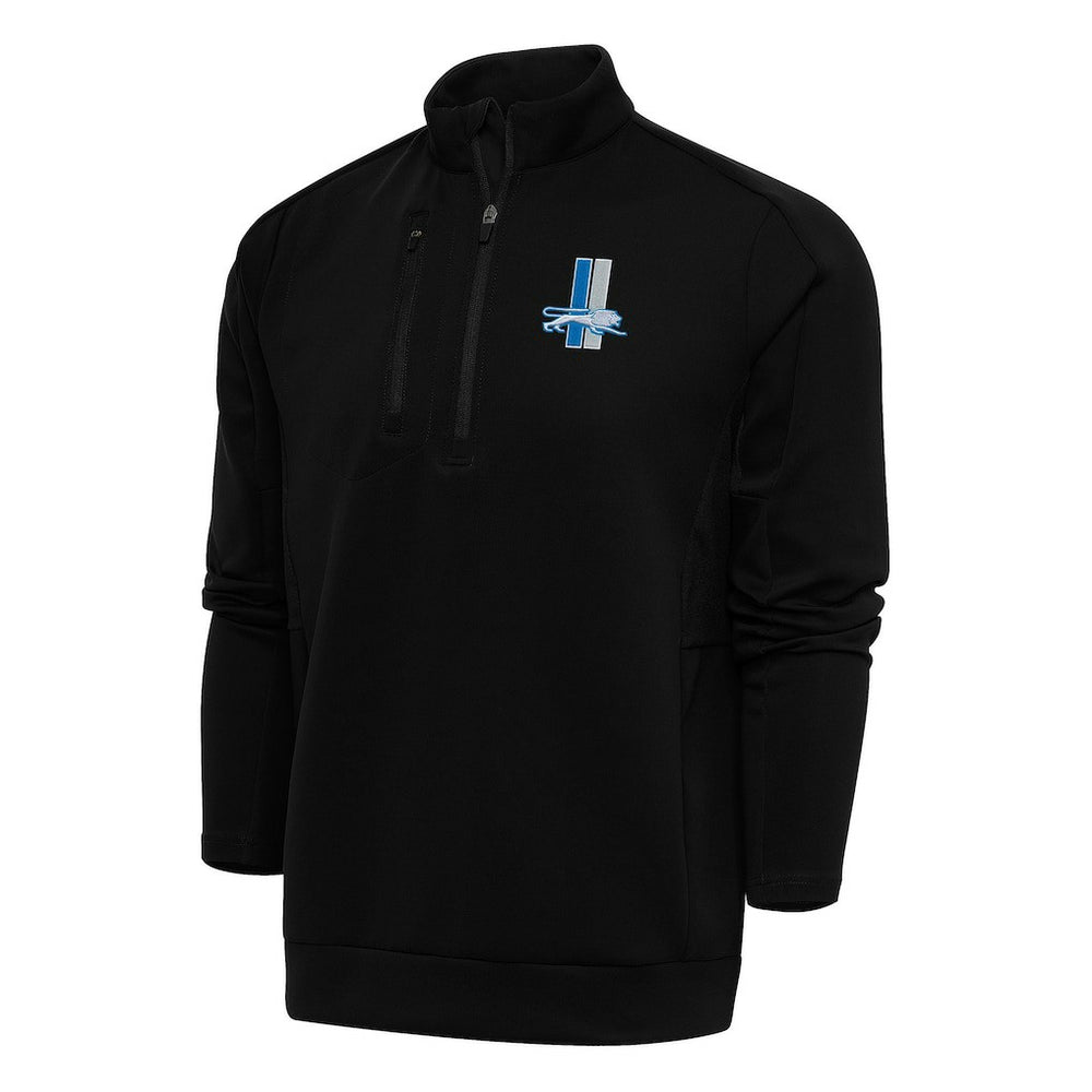 NFL Detroit Lions Antigua Team Logo Throwback Generation Quarter-Zip Pullover Top