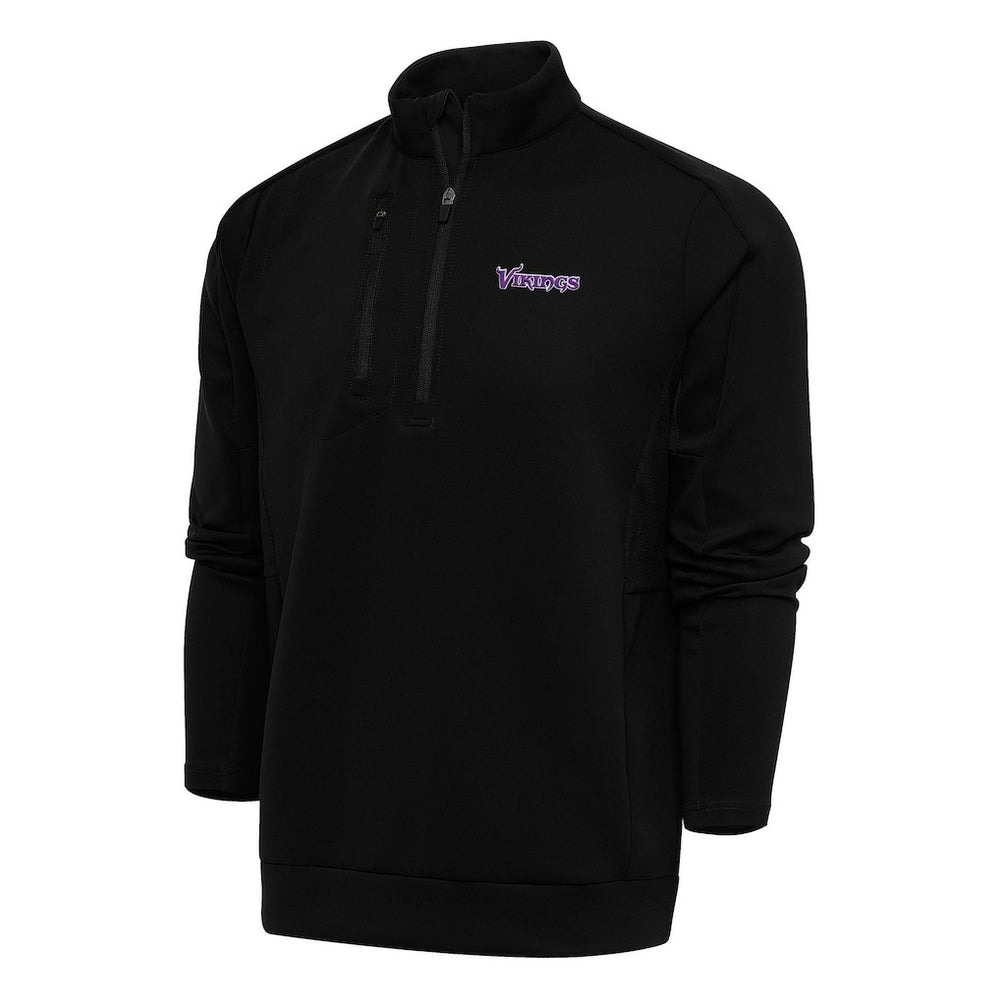 NFL Minnesota Vikings Antigua Team Logo Throwback Generation Quarter-Zip Pullover Top