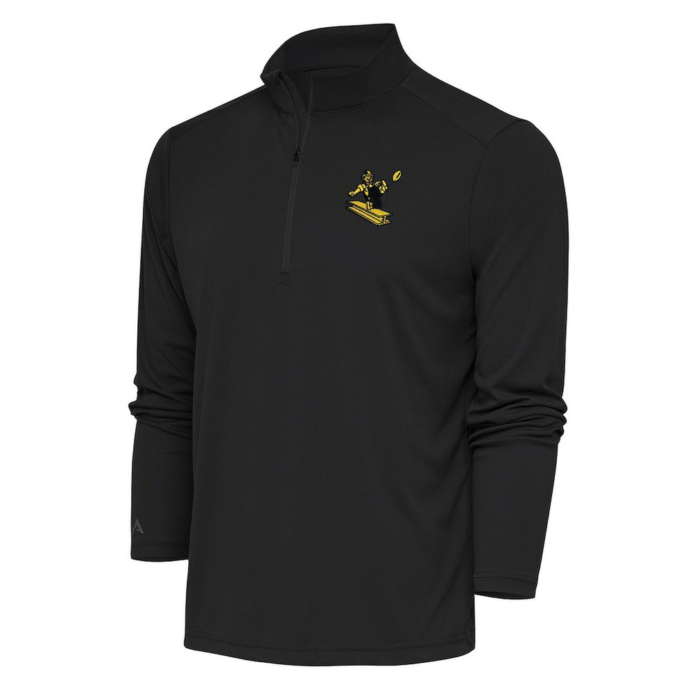 NFL Pittsburgh Steelers Antigua Team Logo Throwback Tribute Quarter-Zip Pullover Top