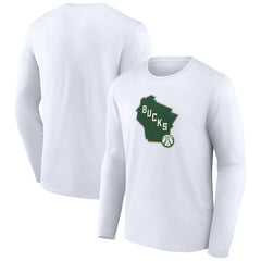 Milwaukee Bucks Alternate Logo Long Sleeve T-Shirt - White discount