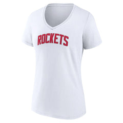 Houston Rockets Women's Alternate Logo V-Neck T-Shirt - White cheap