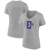 Detroit Pistons Women's Alternate Logo V-Neck T-Shirt sale - Gray on sale