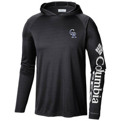 Colorado Rockies Terminal Tackle Long Sleeve Hoodie T-Shirt - Black | Columbia