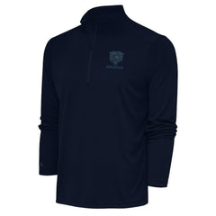 NFL Chicago Bears Antigua Tonal Logo Tribute Quarter-Zip Pullover Top