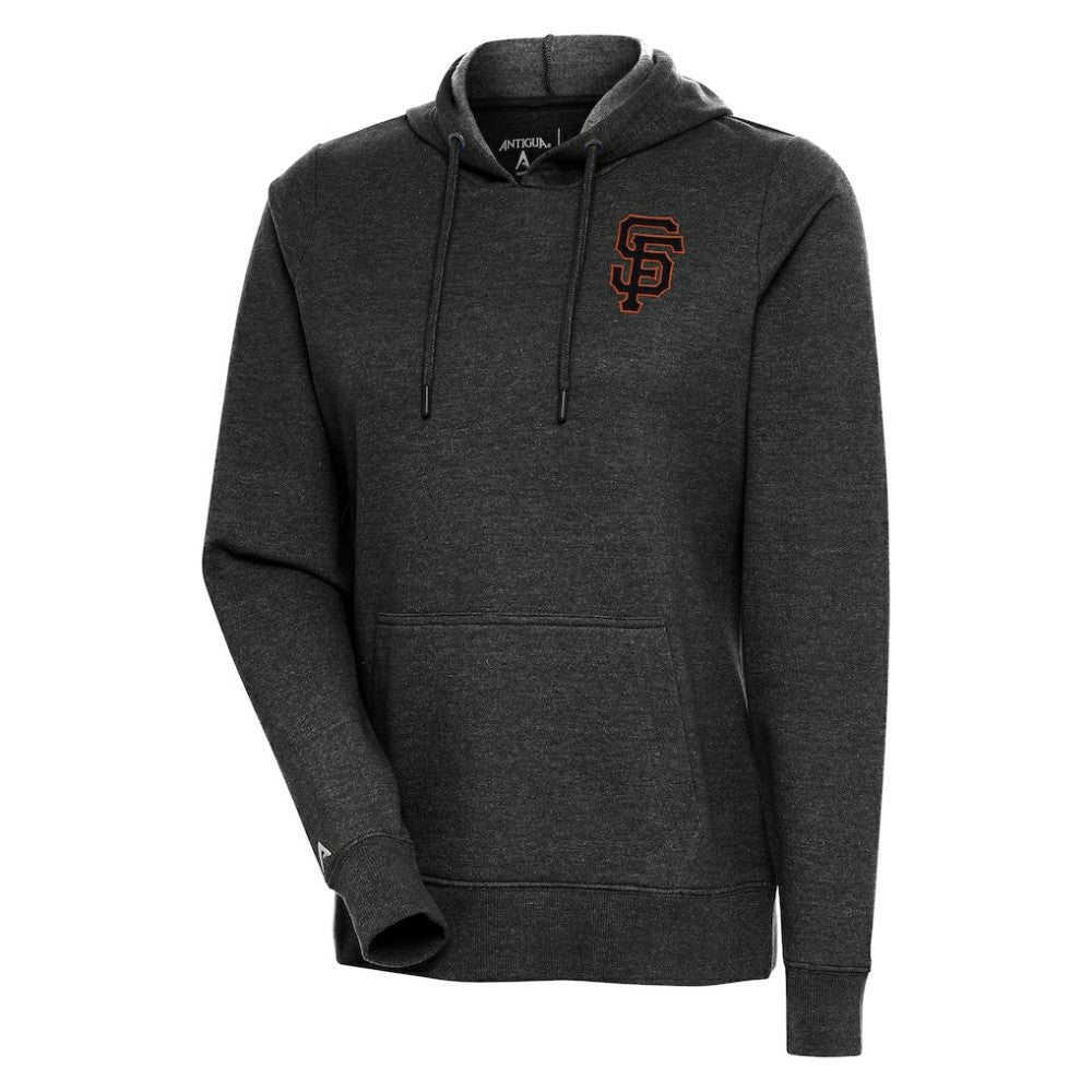 San Diego Padres Antigua Women's Action Pullover Hoodie - Heather Black
