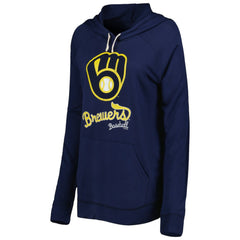 Milwaukee Brewers Touch Women's Pre-Game Raglan Pullover Hoodie - Navy
