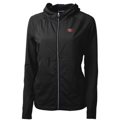 NFL San Francisco 49ers Cutter & Buck Women's Throwback Logo Adapt Eco Knit Hybrid Recycled Full-Zip Hoodie