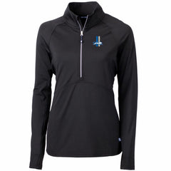 NFL Detroit Lions Cutter & Buck Women's Throwback Logo Adapt Eco Knit Stretch Recycled Half-Zip Pullover Top