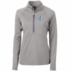 NFL Detroit Lions Cutter & Buck Women's Throwback Logo Adapt Eco Knit Stretch Recycled Half-Zip Pullover Top