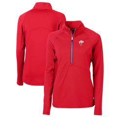NFL Buffalo Bills Cutter & Buck Women's Throwback Logo Adapt Eco Knit Stretch Recycled Half-Zip Pullover Top