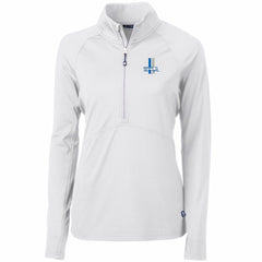 NFL Detroit Lions Cutter & Buck Women's Throwback Logo Adapt Eco Knit Stretch Recycled Half-Zip Pullover Top
