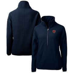 NFL Chicago Bears Cutter & Buck Women's Throwback Logo Cascade Eco Sherpa Fleece Half-Zip Pullover Jacket