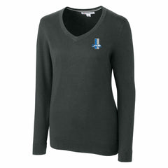 NFL Detroit Lions Cutter & Buck Women's Throwback Logo Lakemont Tri-Blend V-Neck Sweater