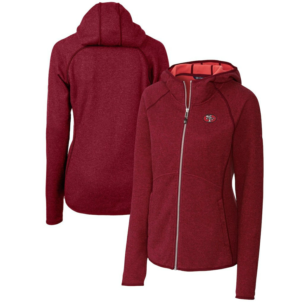 NFL San Francisco 49ers Cutter & Buck Women's Throwback Logo Mainsail Full-Zip Jacket