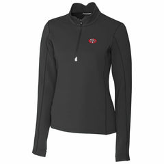 NFL San Francisco 49ers Cutter & Buck Women's Throwback Logo Traverse Stretch Quarter-Zip Pullover Top