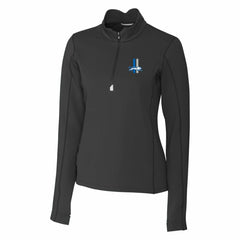 NFL Detroit Lions Cutter & Buck Women's Throwback Logo Traverse Stretch Quarter-Zip Pullover Top