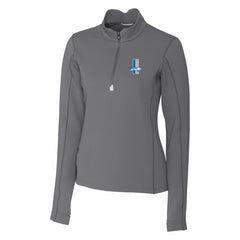 NFL Detroit Lions Cutter & Buck Women's Throwback Logo Traverse Stretch Quarter-Zip Pullover Top
