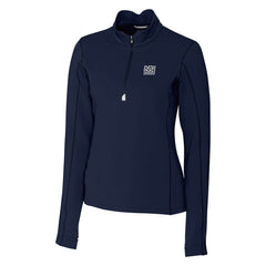NFL New York Giants Cutter & Buck Women's Throwback Logo Traverse Stretch Quarter-Zip Pullover Top