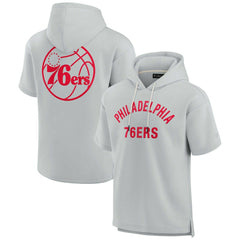 Philadelphia 76ers Unisex Elements Super Soft Fleece Short Sleeve Pullover Hoodie - Gray | Fanatics for sale
