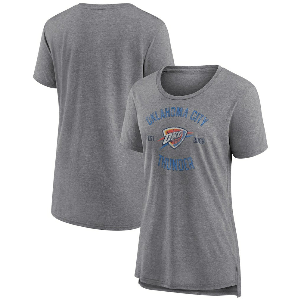 Oklahoma City Thunder Women's Heritage Tri-Blend T-Shirt - Heather Gray online