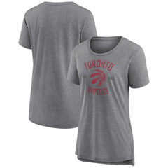 Toronto Raptors Women's Heritage Tri-Blend T-Shirt - Heather Gray cheap