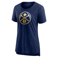 Denver Nuggets Women's Gradient Logo Tri-Blend T-Shirt sale - Heather Navy online