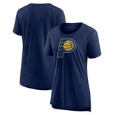Indiana Pacers Women's Distressed Logo Tri-Blend T-Shirt - Heather Navy online