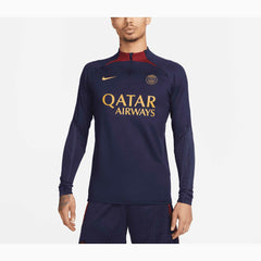 Paris Saint-Germain 2023/24 Strike Drill Performance Raglan Quarter-Zip Long Sleeve Top / Soccer New