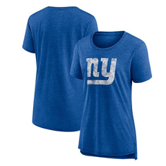 NFL New York Giants Women's Throwback Team Logo Tri-Blend T-Shirt