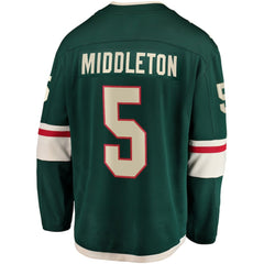 Jake Middleton Minnesota Wild Fanatics Home Breakaway Player Jersey