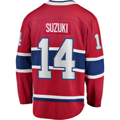 Nick Suzuki Montreal Canadiens Fanatics Home Captain Patch Breakaway Player Jersey