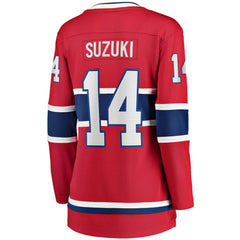 Nick Suzuki Montreal Canadiens Fanatics Women's Home Captain Patch Breakaway Player Jersey
