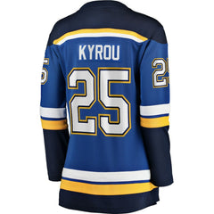 Jordan Kyrou St. Louis Blues Fanatics Women's Home Breakaway Player Jersey