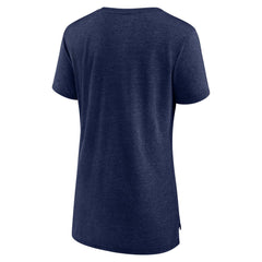 Cleveland Guardians Women's Official Wordmark Tri-Blend T-Shirt - Heather Navy