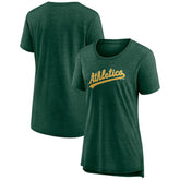 Athletics Women's Official Wordmark Tri-Blend T-Shirt - Heather Green
