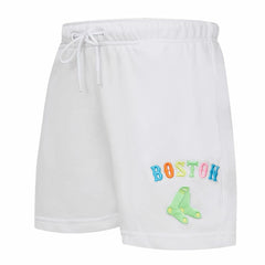 Boston Red Sox Pro Standard Women's Washed Neon Shorts - White