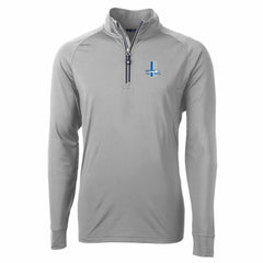 NFL Detroit Lions Cutter & Buck Adapt Eco Knit Stretch Recycled Big & Tall Quarter-Zip Throwback Pullover Top