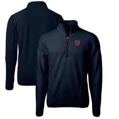 NFL Chicago Bears Cutter & Buck Cascade Eco Sherpa Fleece Big & Tall Quarter-Zip Throwback Jacket
