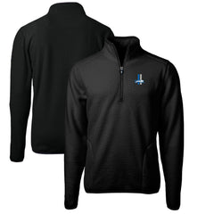 NFL Detroit Lions Cutter & Buck Cascade Eco Sherpa Fleece Big & Tall Quarter-Zip Throwback Jacket