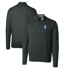 NFL Detroit Lions Cutter & Buck Throwback Logo Lakemont Tri-Blend Big & Tall Quarter-Zip Pullover Sweater