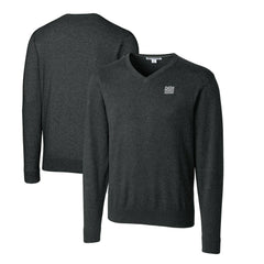 NFL New York Giants Cutter & Buck Throwback Logo Lakemont Tri-Blend Big & Tall V-Neck Pullover Sweater